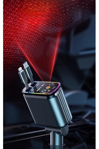 66w Acl Led Işık Tavan Aydınlatmalı 4ın1 Çift Kablolu Hızlı Şarj