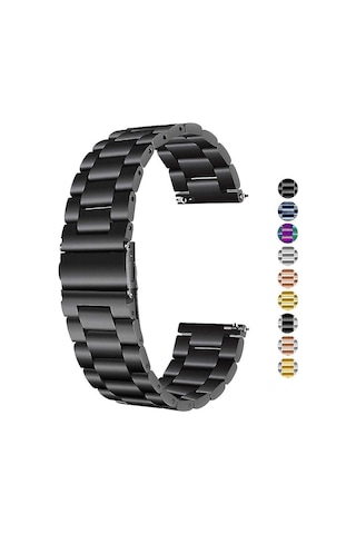 Seiko Kayış Bilezik 24mm Siyah Paslanmaz Çelik Saat Kayışları Erkekler/kadınlar İçin