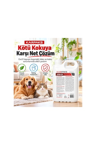 Urın-ex 5 Kg Profesyonel Leke Sökücü Ve Koku Giderici Kedi Köpek İdrar Lekesi Ve Kokusu Halı Koltuk Yatak