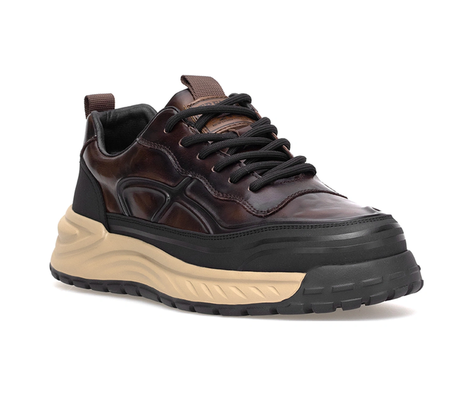 Guja 25k570-1 Erkek Hakiki Deri Klasik Sneaker Kahverengi Kahverengi