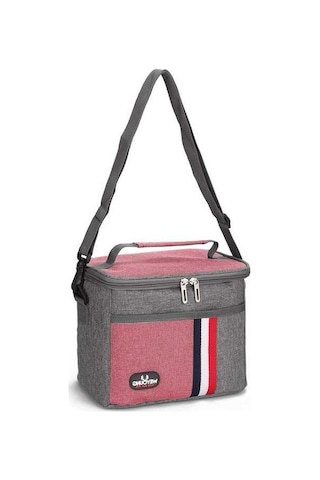 Pazly 8l Alüminyum Folyo Öğle Yemeği Çantası El Taşıma Yalıtımlı Piknik Çantası İş Gıda Çantası Pembe Pembe