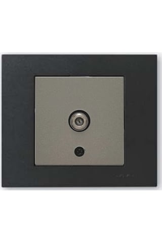 Ovivo Grano Metalik F Konnektör Uydu Prizi Antrasit + Siyah Çerçeve Ovivo Grano Metalik F Konnektör Uydu Prizi Antrasit + Siyah Çerçeve