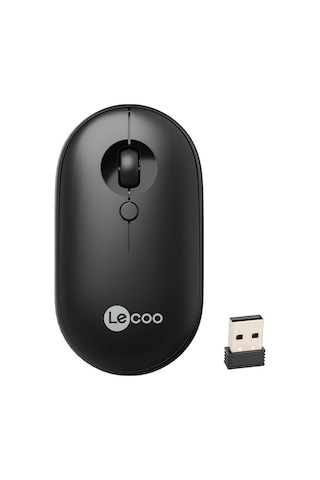 Lecoo Ws212 1600 Dpı 4 Tuşlu Kablosuz Siyah   Optik Mouse