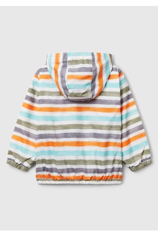 Benetton Mix Erkek Bebek Çizgili Yağmurluk Beyaz