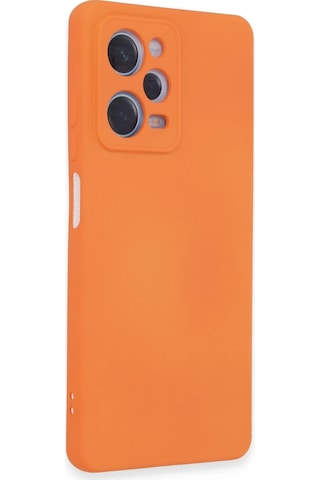 Newface Xiaomi Redmi Note 12 Pro 5g Kılıf Nano İçi Kadife Silikon Semeglbl - 91 - Turuncu