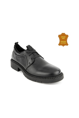 Hush Puppies Kabo 725810 Gerçek Deri, Anatomik, Erkek Ayakkabı Siyah Siyah
