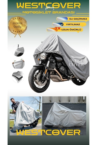 Kymco Dink R 150 Motosiklet Koruma Örtüsü Brandası Su Geçirmez Gri Renk