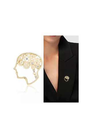 Fashion Jewelry Psikolog, Nörolog, Psikiyatrist İçin Broş Hediye 255630545 Gri