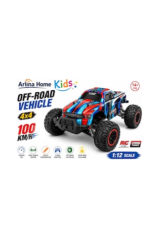 Off-road Vehicle 100 Km Hız Yapan Uzaktan Kumandalı Araba Mavi