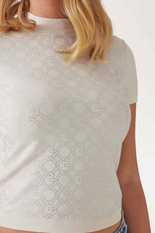 Guess Kadın T-shirt Krem