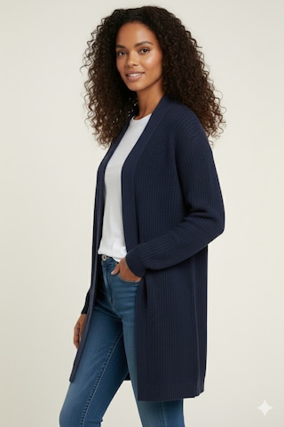 Youknitwear You Stayles %100 Pamuk Kadın Triko Hırka Lacivert