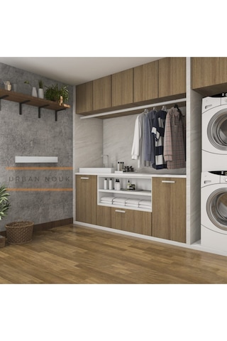 Kurutmalık Çamaşır Askısı - Duvara Monte Çamaşırlık - Patentli Tasarım Cappuccino-70cm Cappuccino