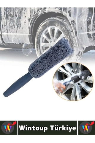 Ergonomik Yüksek Kaliteli Elastik Kolay Temizlenir Mikrofiber Otomobil Lastik Jant Temizleme Fırçası
