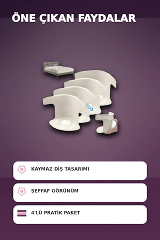 4'lü Şeffaf Kaymaz Çarşaf Ve Yorgan Sabitleyici - Dişli Tutucu İle Pratik Çözüm .