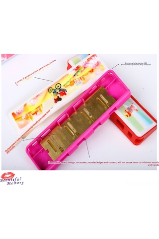 Ranyeek Naomı Mavi 4 Delikli C Tonu Oyuncağı Mundurka Bakır Reçineli 8 Nota Çocuklar İçin Eğitici Müzik Aleti