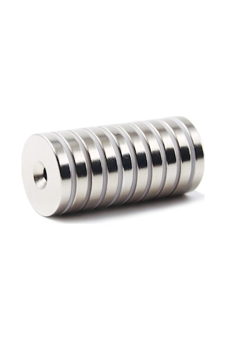 10 Adet 30Mm X 10-5Mm X 5Mm Havşa Delikli Güçlü Neodyum Miknatis