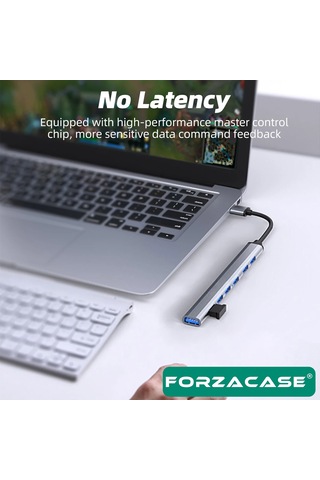 Forzacase FC752 USB 2.0 To Type-C 7 Port 7 İn 1 Usb Çoklayıcı Hub