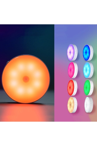 Şarjlı Rgb Led Gece Lambası 16 Renk Kumandalı Dekoratif Akıllı Işık - Renk Değiştiren Ortam Aydınlatma