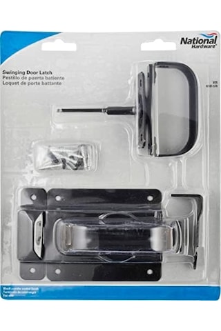 National Hardware N101-576 Salıncak Kapı Sürgüsü, Siyah, 3/4 İnç