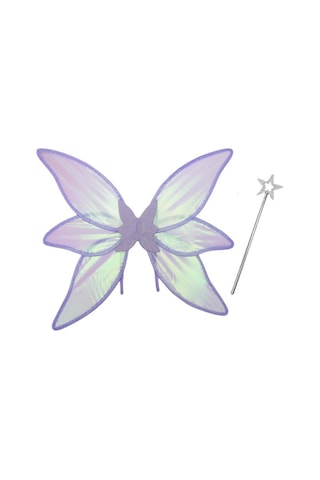 Tatil Partisi Cosplay Giydirme 6 Parça Renkli Kanatlar 2 Parça Set-mor