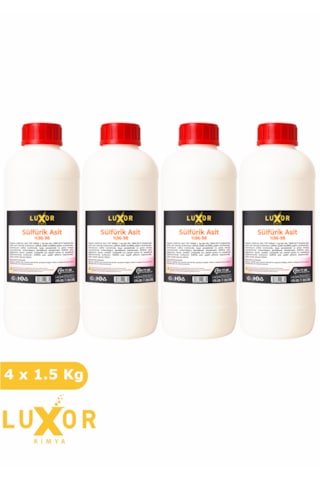 Luxor Kimya Sülfürik Asit 4 X 1,5 Kg 4 Adet