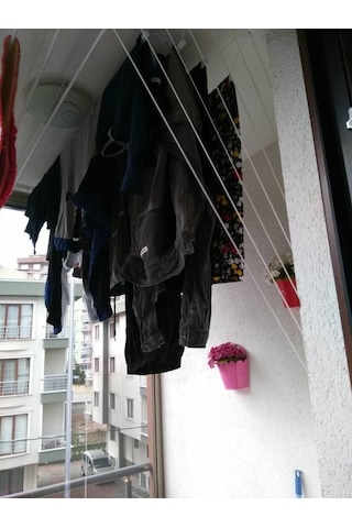 Güneş Asansörlü Çamaşır Askısı 7 Çubuklu 200 CM Çamaşırlık