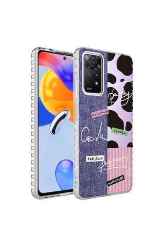 Xiaomi Redmi Note 11 Global Kılıf Airbag Kenarlı Desenli Elegans