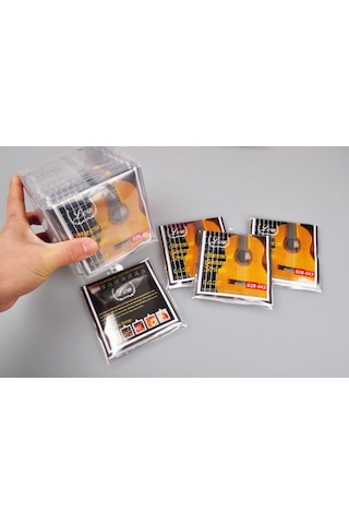 Lea Lc-28B Siyah Misinalı Alt Teller Klasik Gitar Tel Tam Set