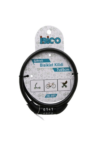 Şifreli Çelik Tel Bisiklet Kilidi 7mm X 65cm Şeffaf