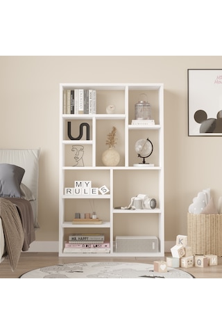 Robin Home Oscar Kitaplık 124cm Beyaz
