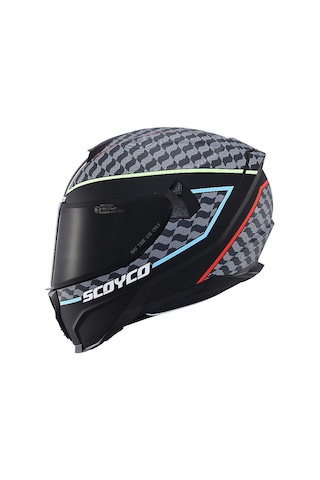 Scoyco Double Ve Güneş Vizörlü Full Face Motosiklet Kaskı