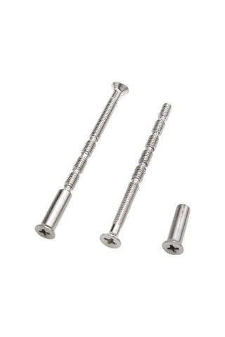 Tongxida Kapı Kolu Vidalı M4 60mm, Gümüş - 8 Vida 8 M4 16mm Boru, 35-60mm Kapılara