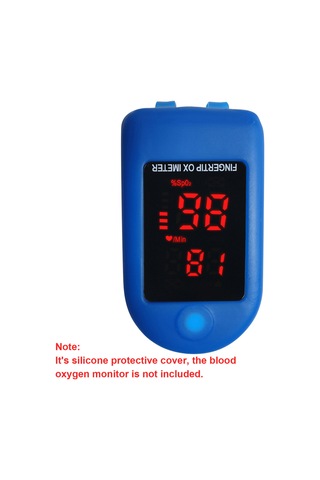 Vkemall Silikon Parmak Tipi Oksimetre Koruması - Kirlik Ve Çiziklerden Koruma - Ev, Seyahat Kullanıma Uygun - Mavi