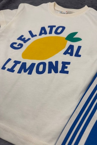 Jumi Çocuk Limon Baskılı Tişört Ve Pantolon Takım Mavi