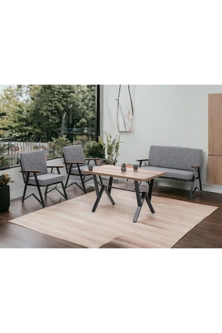 Tu Tienda Melisa 2 1 1 Masa Bahçe Balkon Mobilyası,kayrak Gri Gri