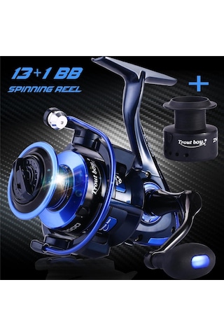 Dönen Balıkçılık Makaraları Tatlı Su Tuzlu Su Makaraları 13+1 Bilyalı Rulmanlar Ve Ücretsiz Yedek Grafit Makara 2000