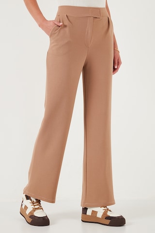 Lela Regular Fit Yüksek Bel Bol Paça Bayan Pantolon 5861279 Taba