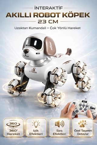 Neodog Robot Köpek Merdiven Çıkabilen Büyük Beyaz Karışık