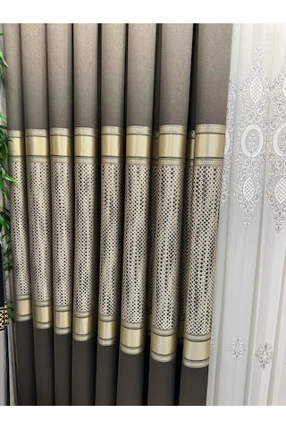 Nivemeshome Mozaik Ft614163 V-5302 Antrasit 1/3 Sık Pileli Fon Perde Apm Antrasit