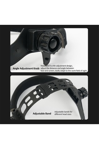 Skycity Güneş Enerjili Otomatik Değişen Işık Filtresi Kaynak Kaskı - Gerçek Renk + Altın Lens + Fener + 20 Koruyucu Tabaka, 9-13 Seviye Göz Koruma