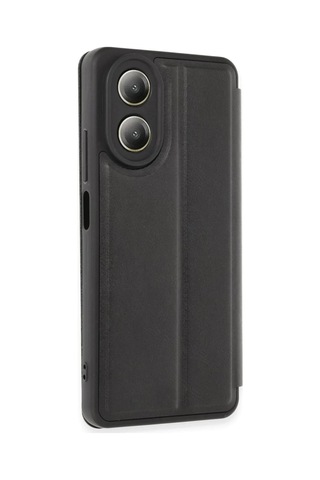 Oppo A38 Uyumlu Kılıf Flip Cover - Siyah