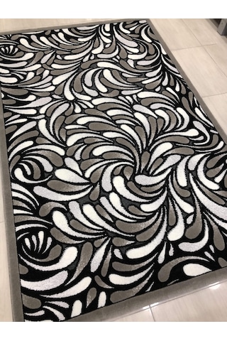 Kaşmir Halı Jade 146X233 Z 012-02 Gri Siyah Beyaz 4 M2 Halı !