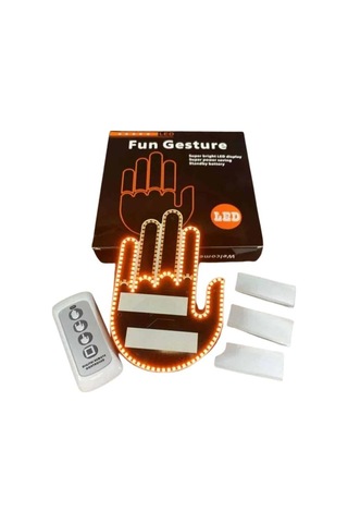 Pilli Led Işık Araç Camı İçin Uzaktan Kumandalı El Simgesi 1