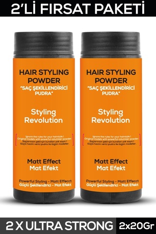 Fontenay Saç Şekillendirici Pudra Toz Wax Ultra Strong Turuncu 20gr X2 + 400ml Saç Spreyi 3'lü Set 2