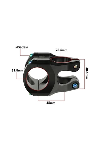 Ovela Bisiklet Gidon Boğazı 31.8mm Siyah-kırmızı Siyah  - Kırmızı