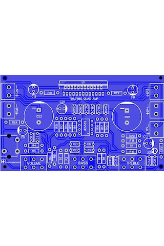 4X45 Watt Ton Kontrol Özellikli Amfi Devresi Tda7560