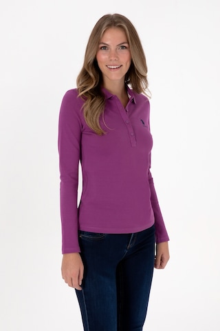 U.S. Polo Assn. Kadın Menekşe Basic Polo Yaka Sweatshırt 50307755-VR037