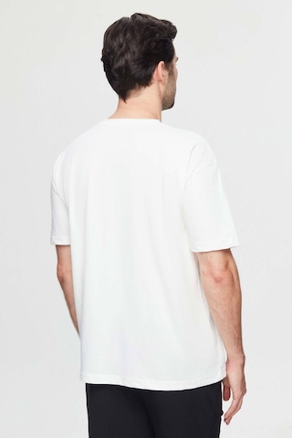D's Damat Oversize Beyaz Baskılı %100 Pamuk T-shirt 2EC14ORT05210 Beyaz