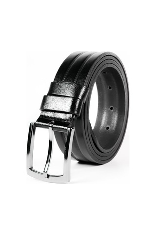 Mergenshoes Siyah Hakiki Deri Erkek Kumaş Pantolon Kemeri K06 001