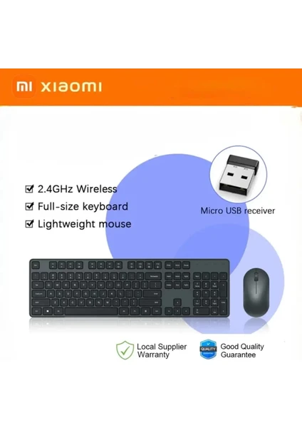 Xiaomi Kablosuz Klavye Ve Fare Seti 3 Versiyon3 Wxjs03ym 2.4ghz Soft Keycap Lightweight